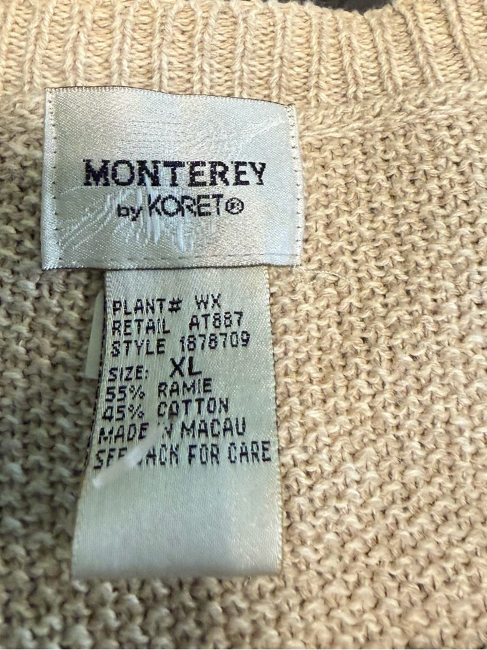 Vintage Grandma Cottagecore Cotton Blend Embroidered Cardigan Women's Size XL - Picture 5 of 9